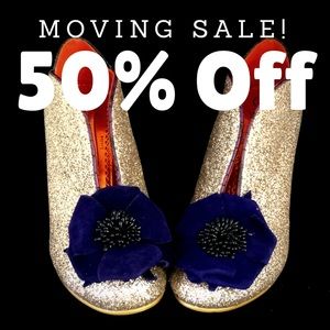 NIB Irregular Choice sparkly heels with poppy